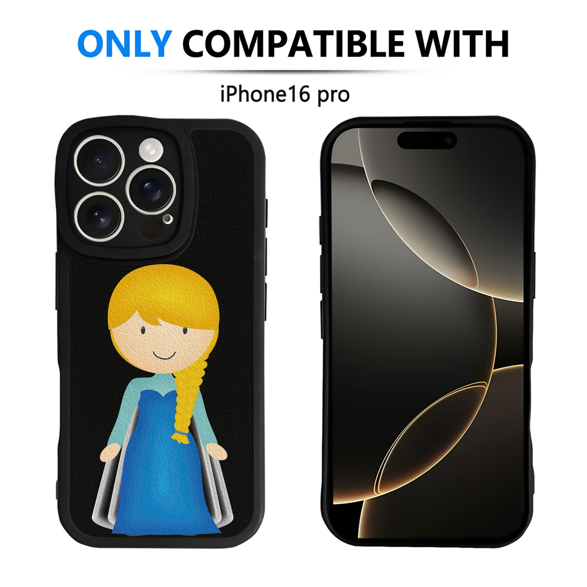 （画像用） アナと雪の女王 アンナ エルサ Frozen Anna Elsa 【iPhone 16シリーズ対応】シリコンスマホケース（レザー調） 材質：シリコン